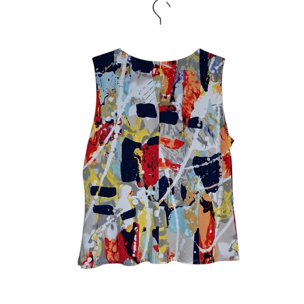 Kasper Women's 14 Sleeveless Abstract Print Lined Dressy Tank - Picture 2 of 8